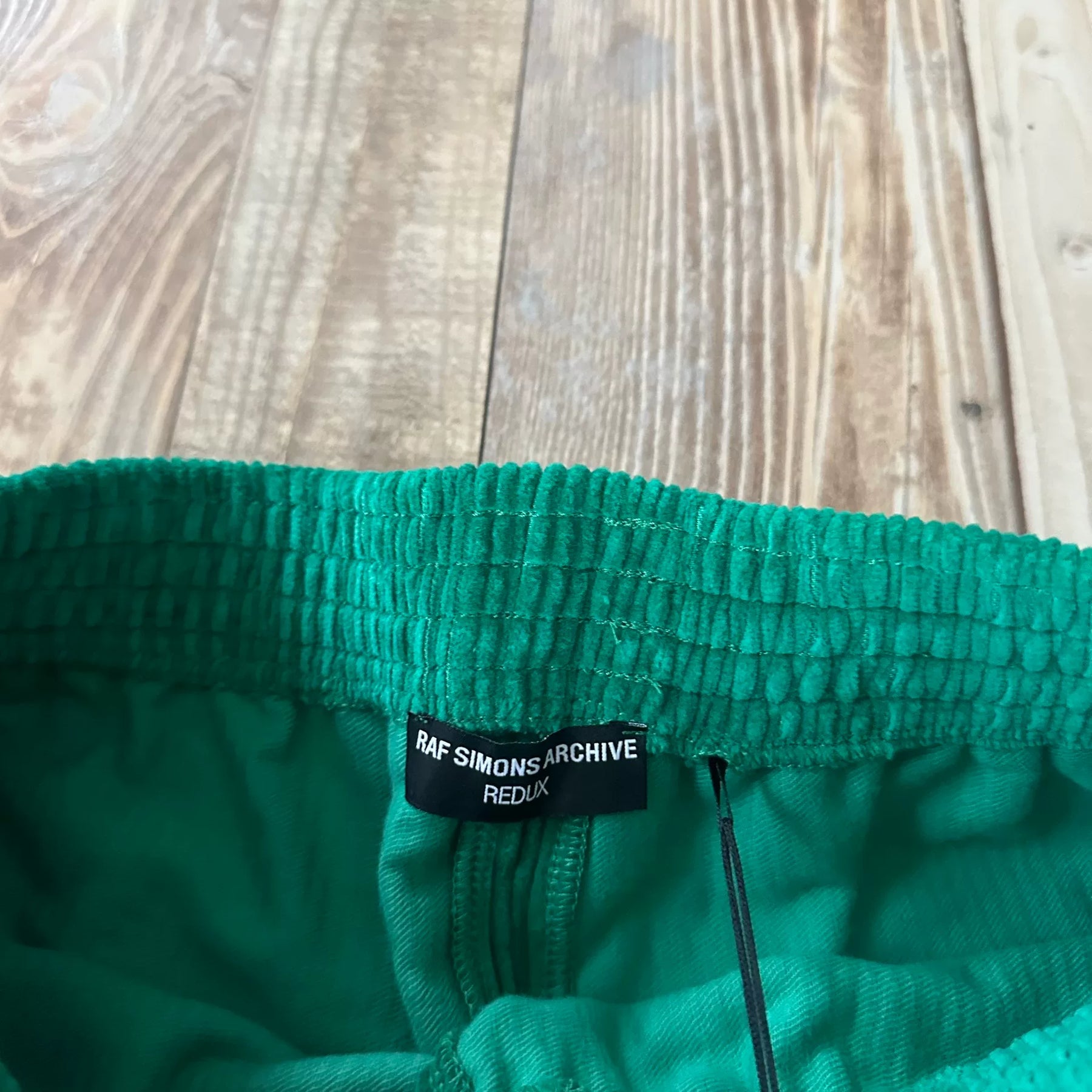 RAF SIMONS ARCHIVE REDUX Green Corduroy Pants