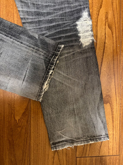 neighborhood savage basic distressed denim pants