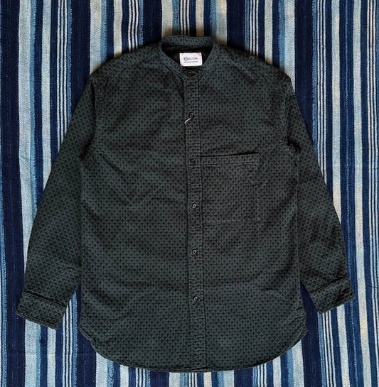 kuon cross sashiko long sleeve shirt