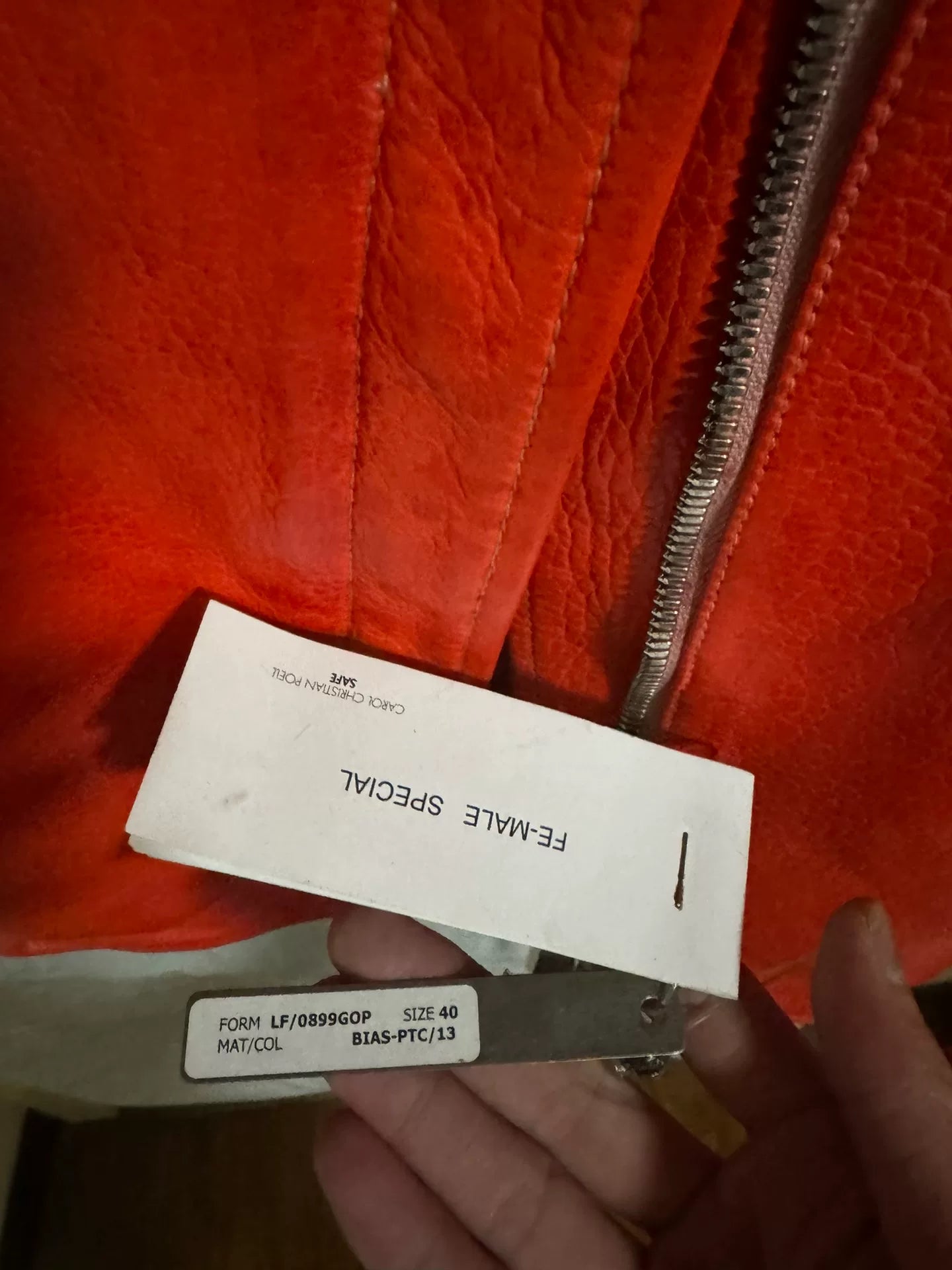 Carol Christian Poell Red Leather Jacket