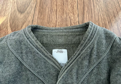 visvim dugout long sleeve shirt in wool linen
