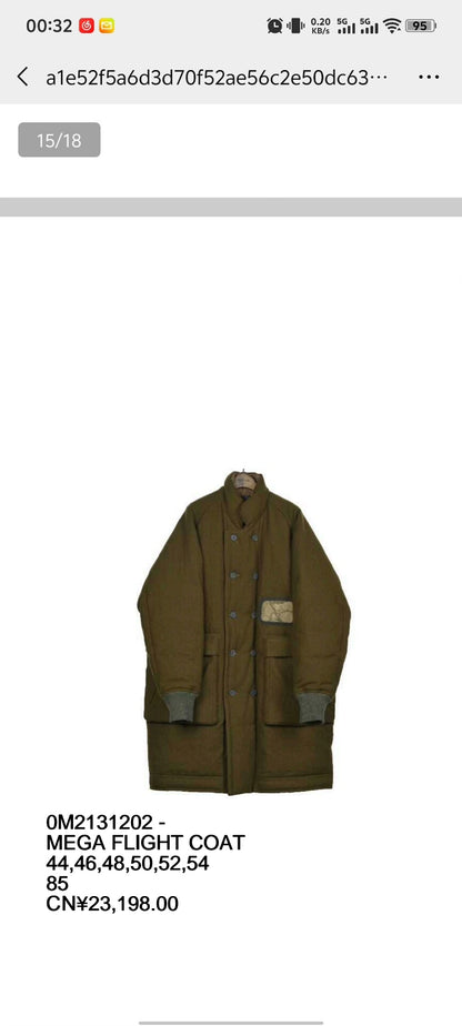 Ziggy Chen 21AW Double-Breasted Long Down Coat