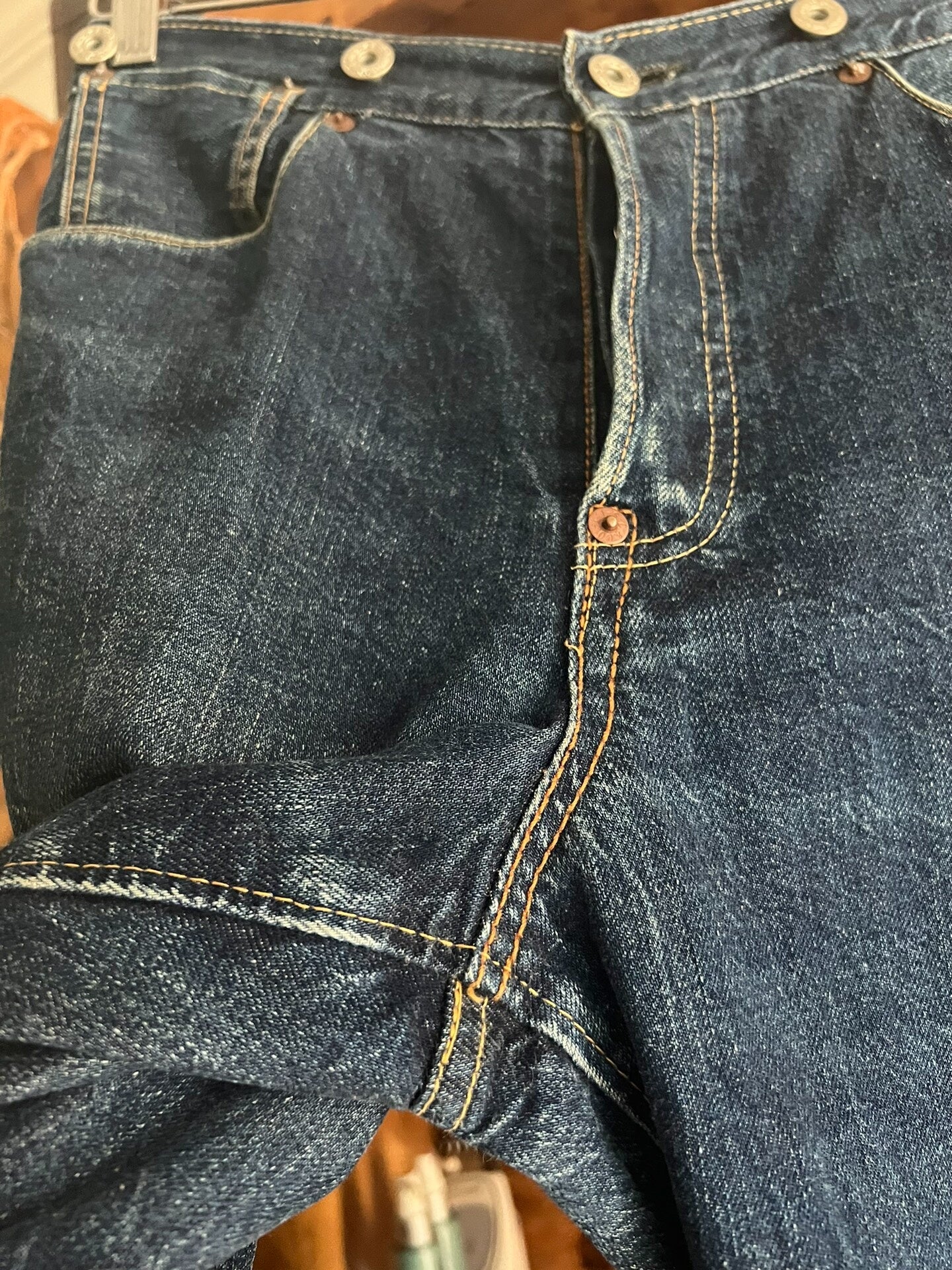 vintage sugar cane straight leg jeans