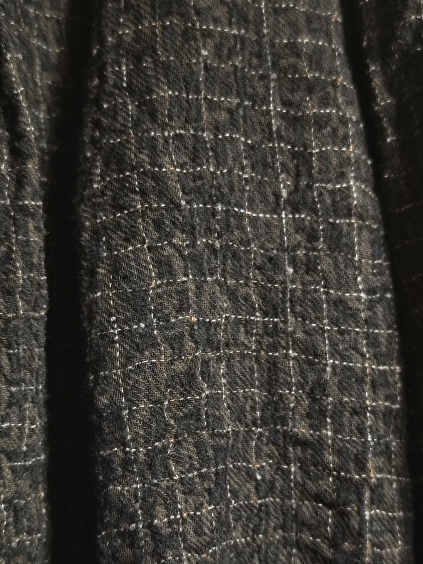 ziggy chen black wool checkered pants