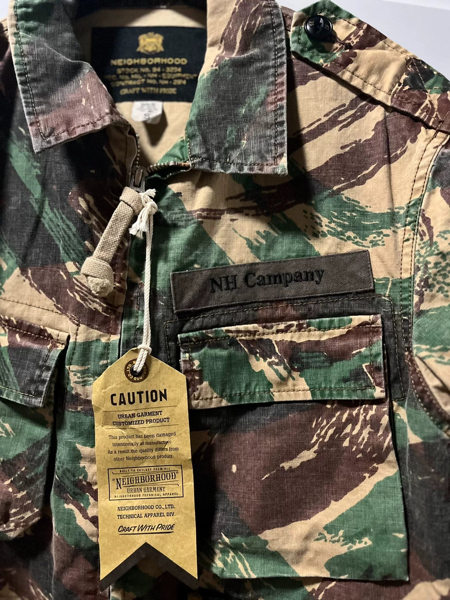 neighborhood camouflage jacket size S