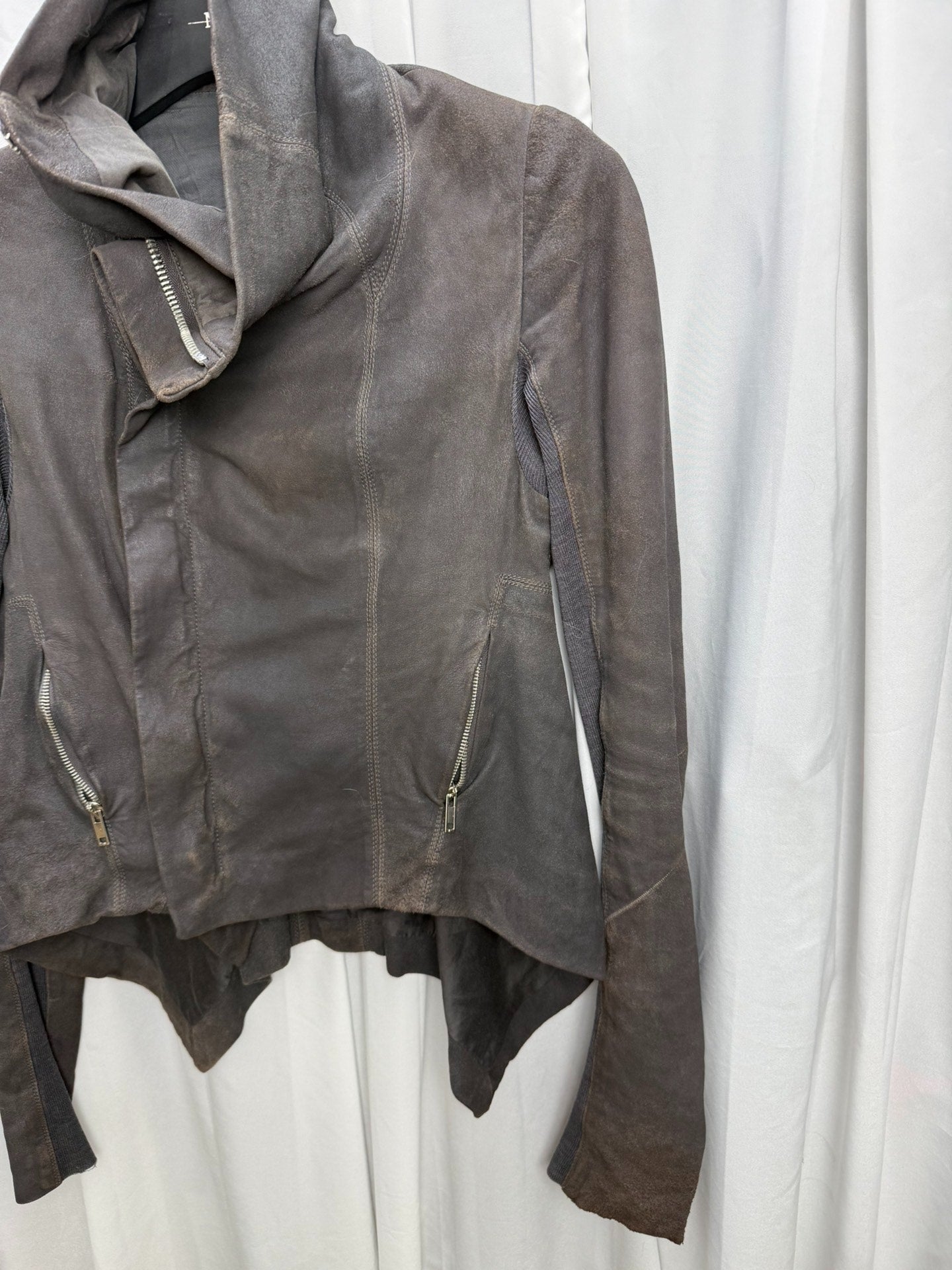 Rick Owens Distressed Sheepskin Jacket 40