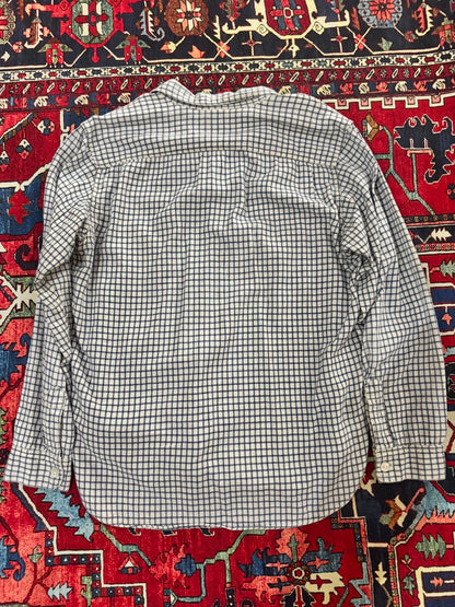 Vintage Blue-White Checkered Shirt
