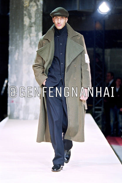 army green wool beret by Yohji Yamamoto