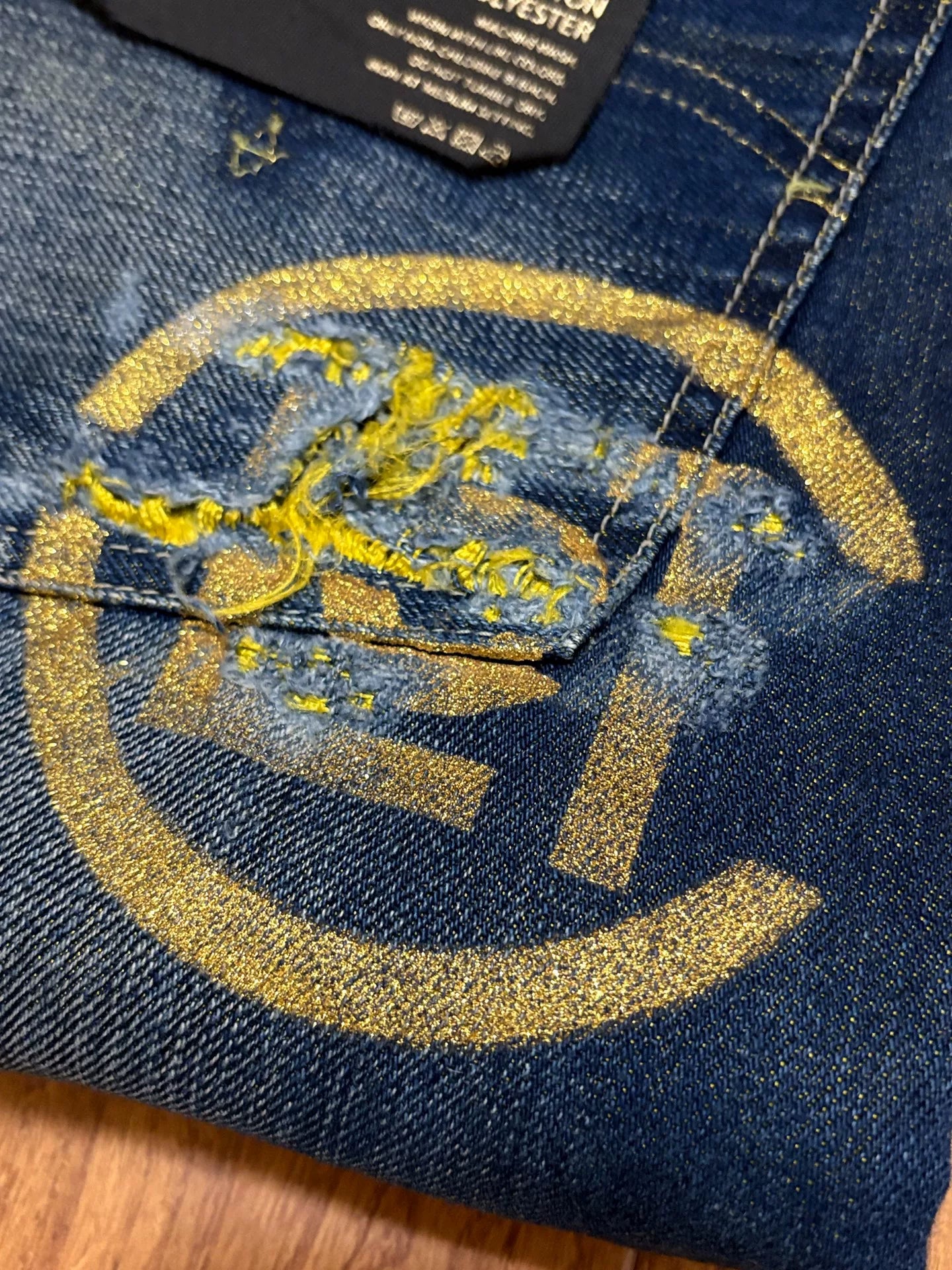 clot levi's kazuki distressed denim pants