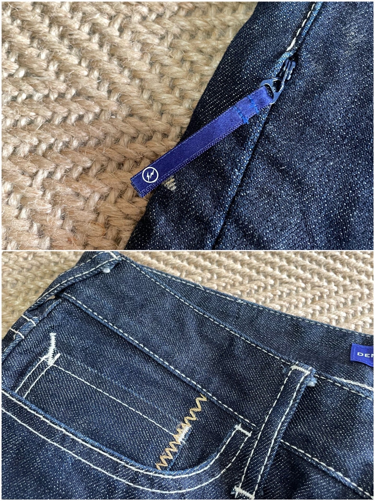 Vanquish & Fragment Gold Lightning Denim
