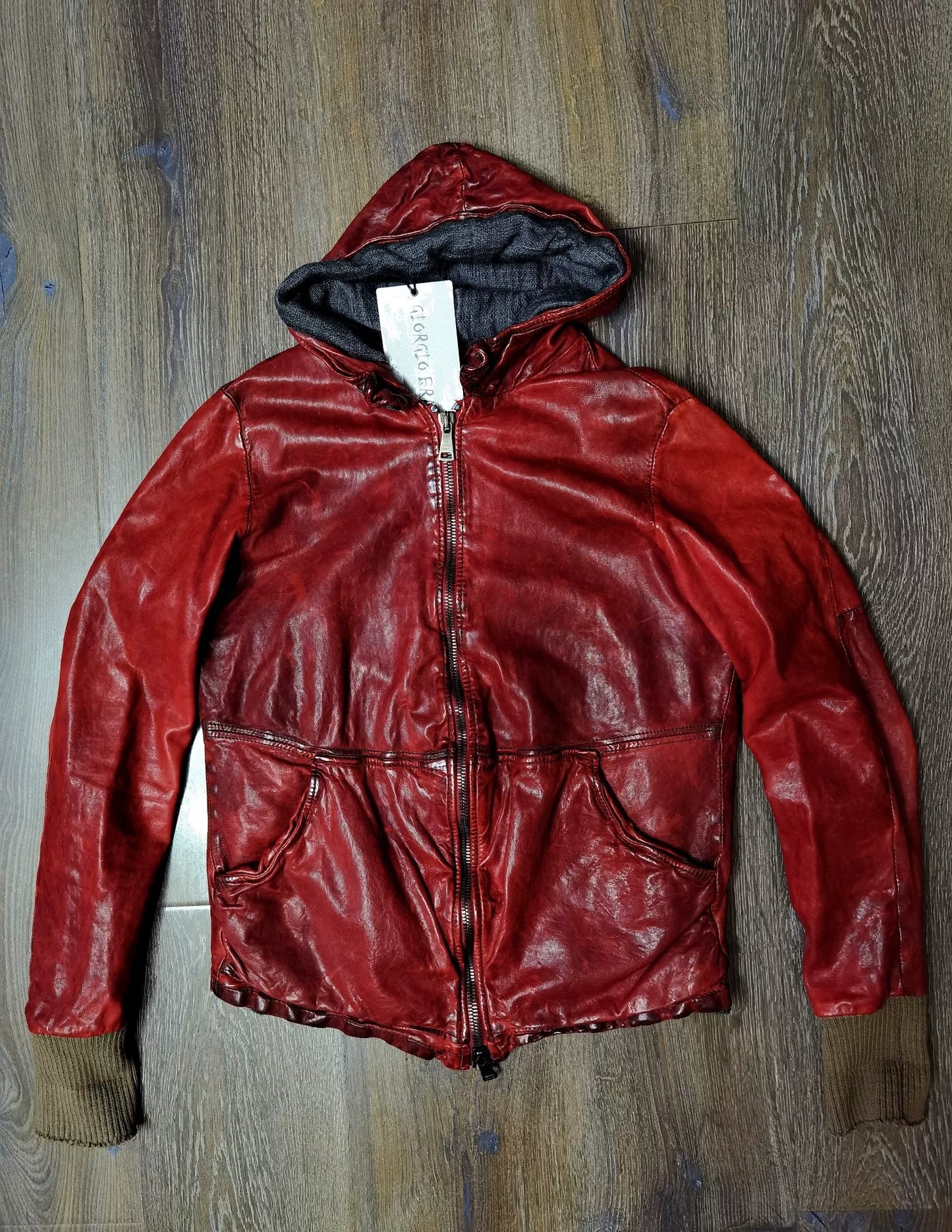 Giorgio Brato Old Hooded Leather Jacket
