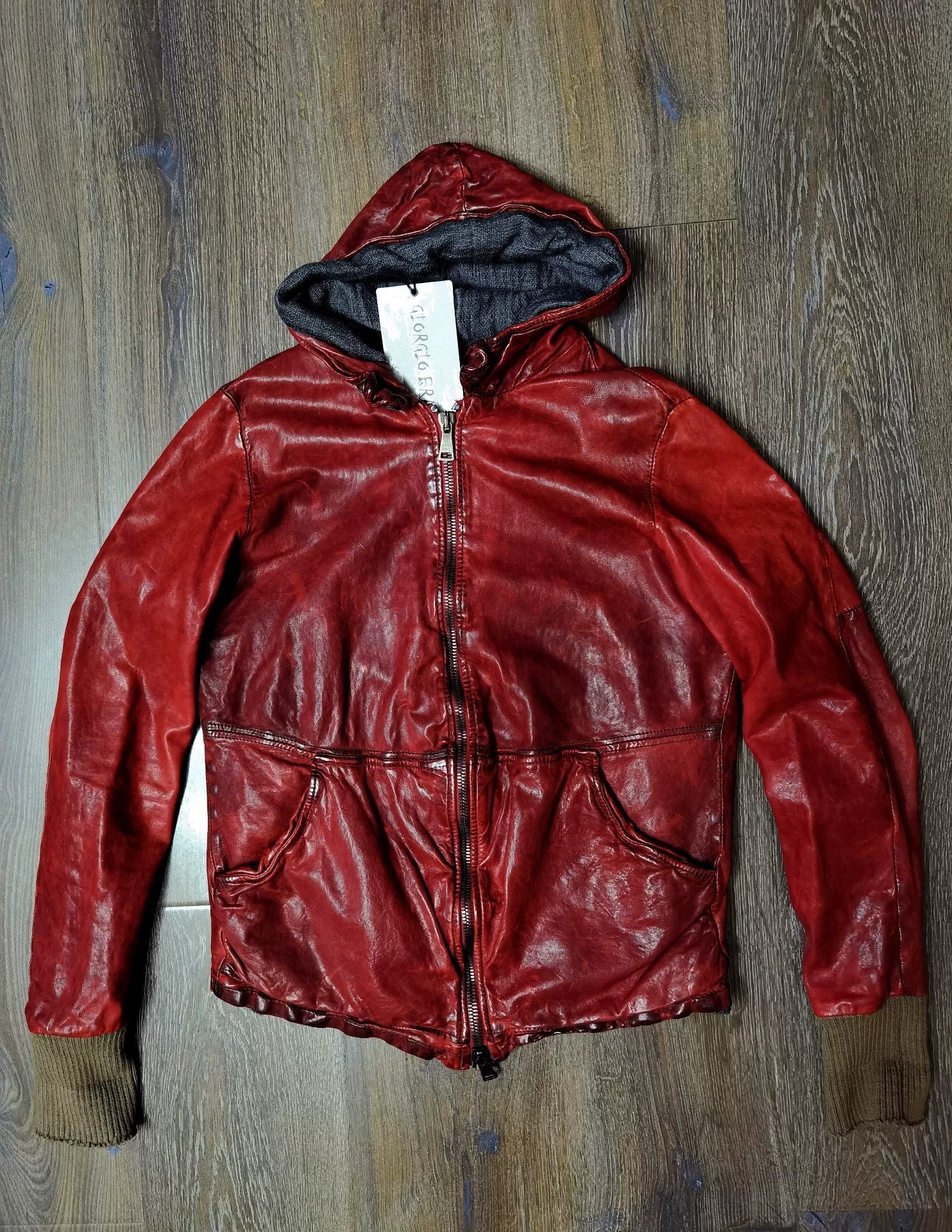 Giorgio Brato Old Hooded Leather Jacket
