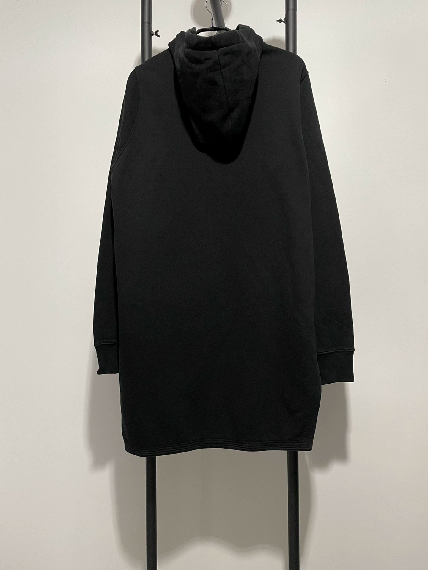 rick owens black long hoodie sweatshirt