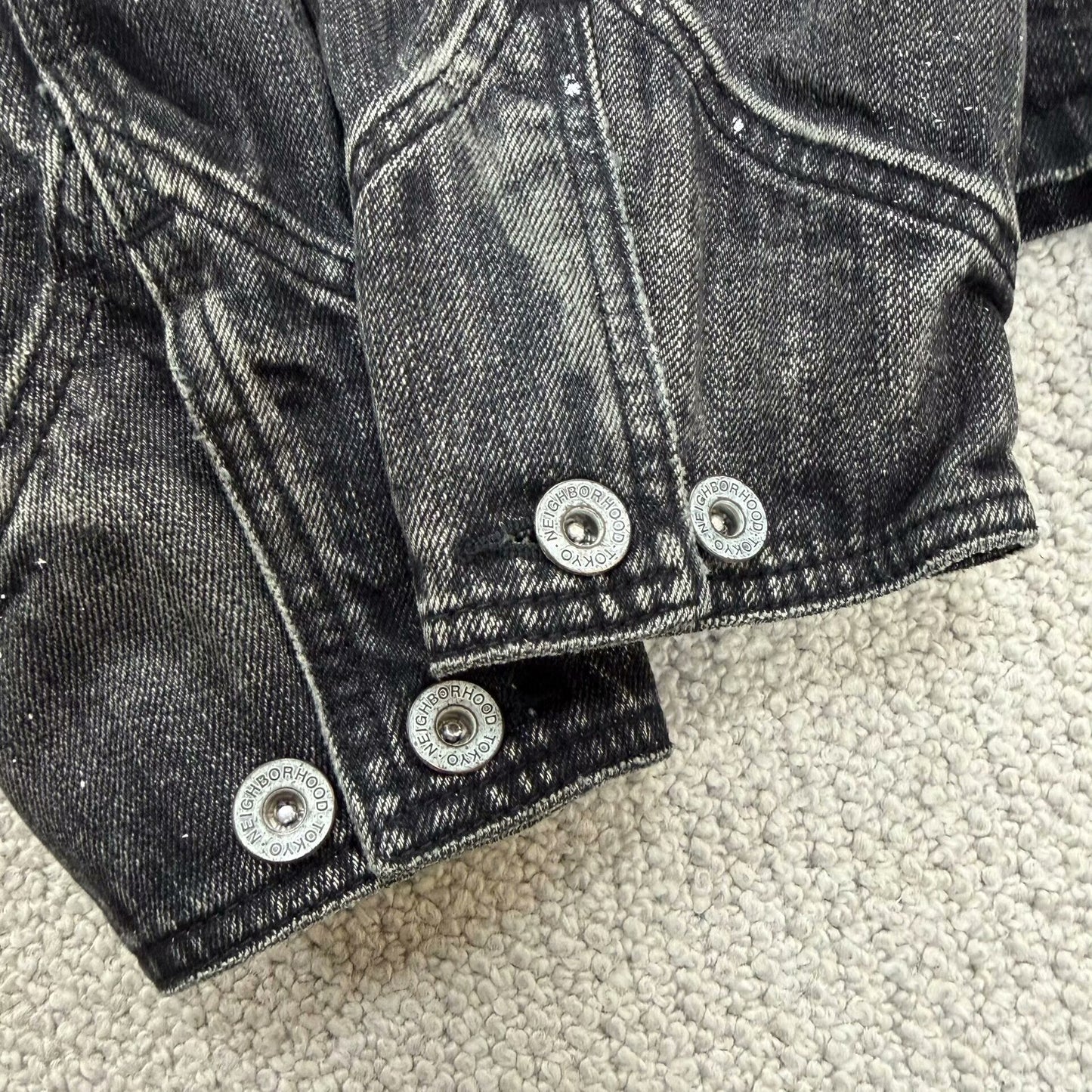 neighborhood scc coverall black denim jacket