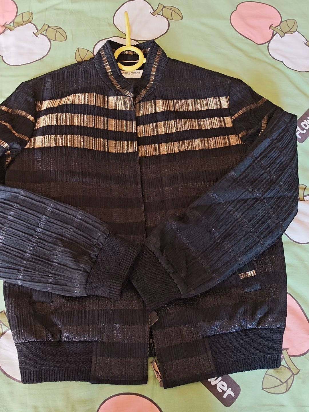 Saint Laurent Black Gold Stripe Jacket