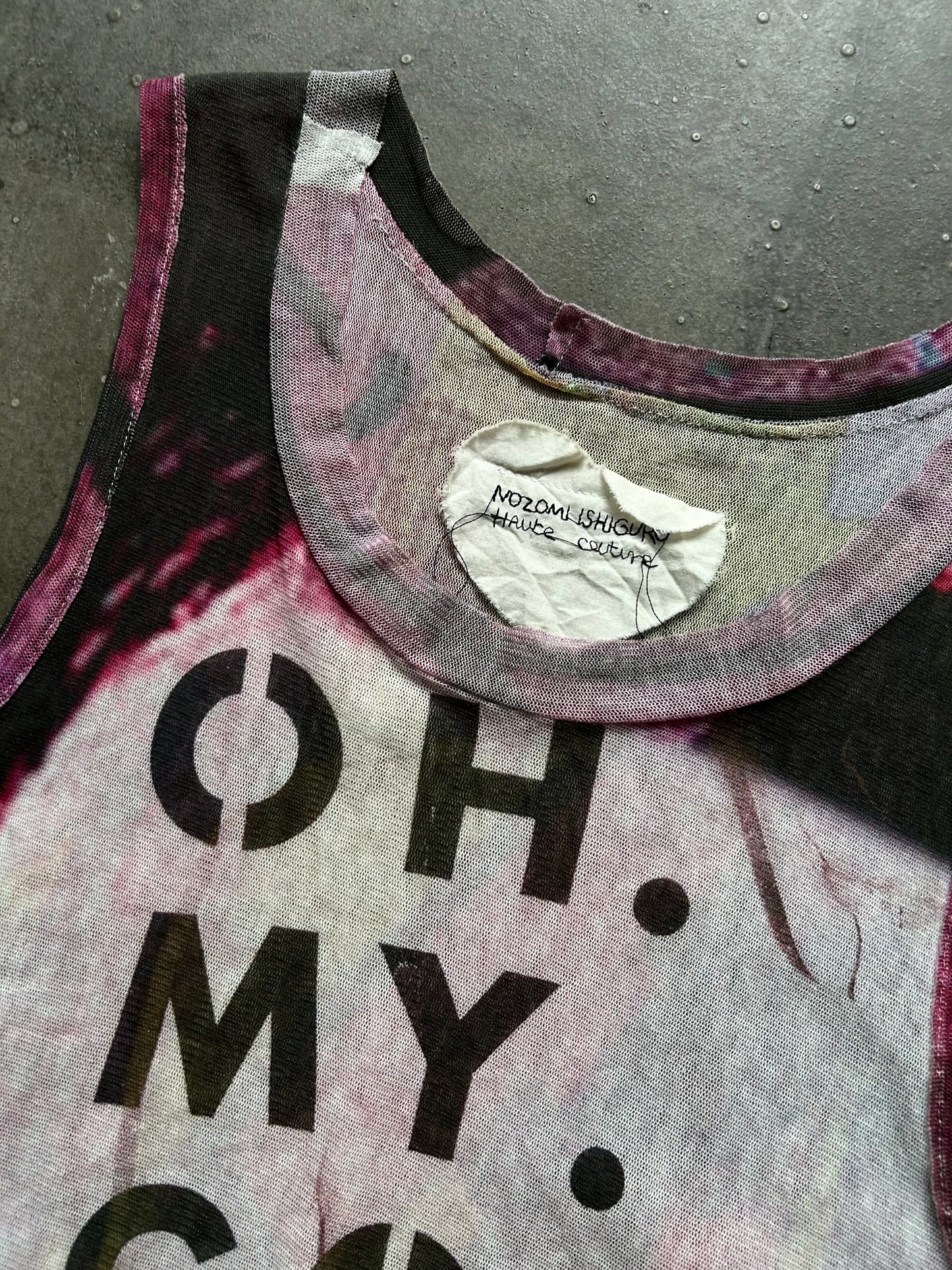 graphic crop tank top with slogan