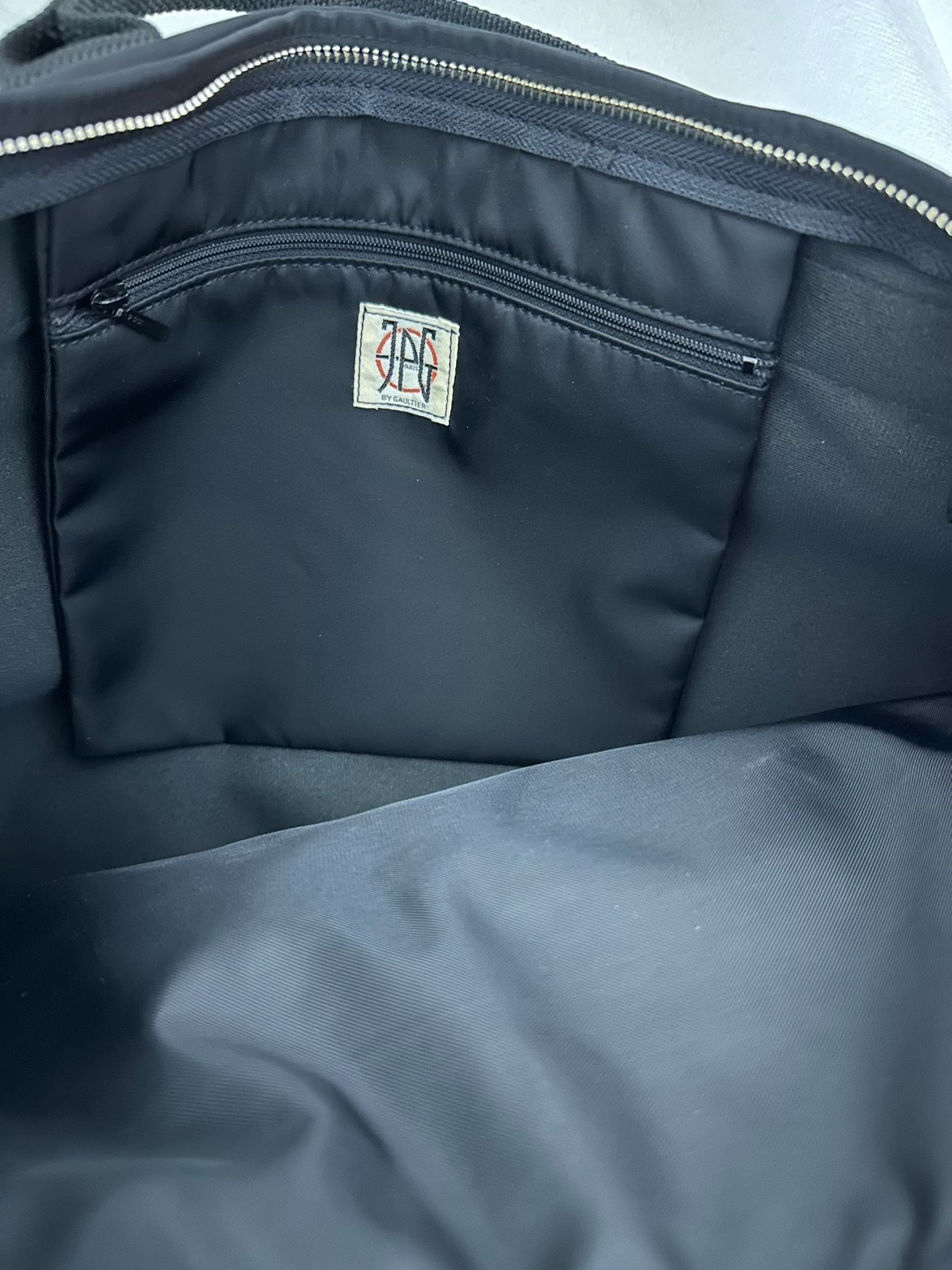 Jean Paul Gaultier Black Checkered Zipper Briefcase