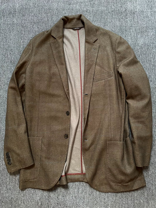 high-quality cashmere silk blend blazer