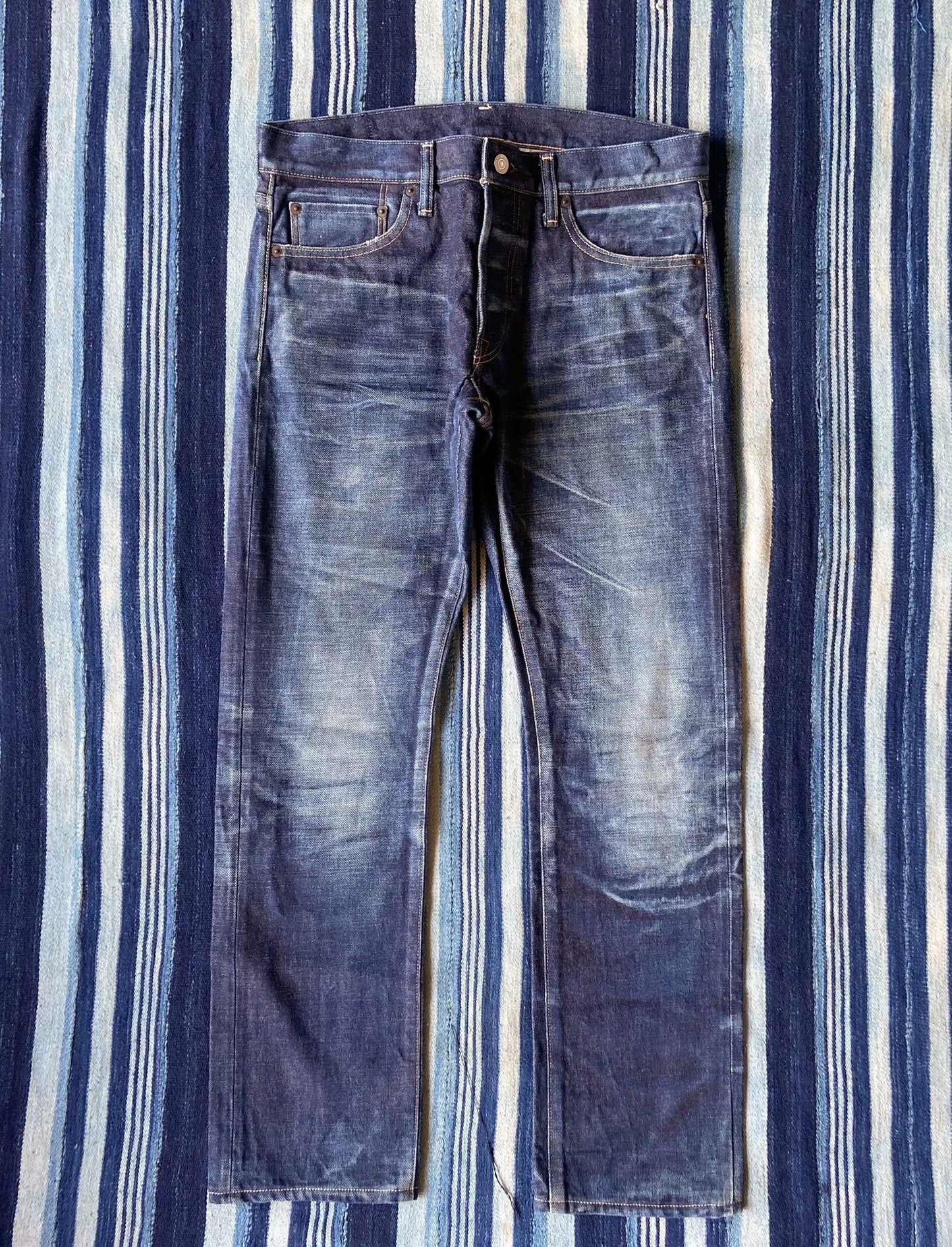 vintage washed denim trousers by brand & co