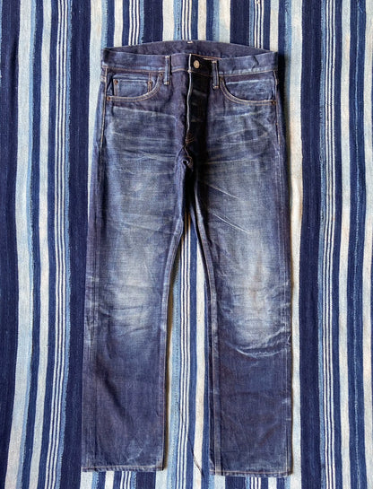vintage washed denim trousers by brand & co
