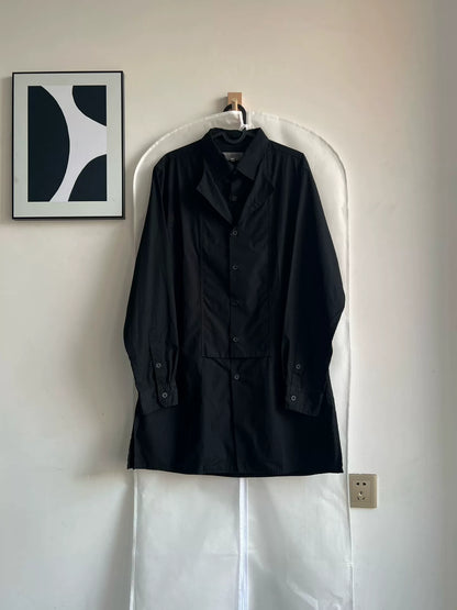 Yohji Yamamoto Black Button-Up Shirt