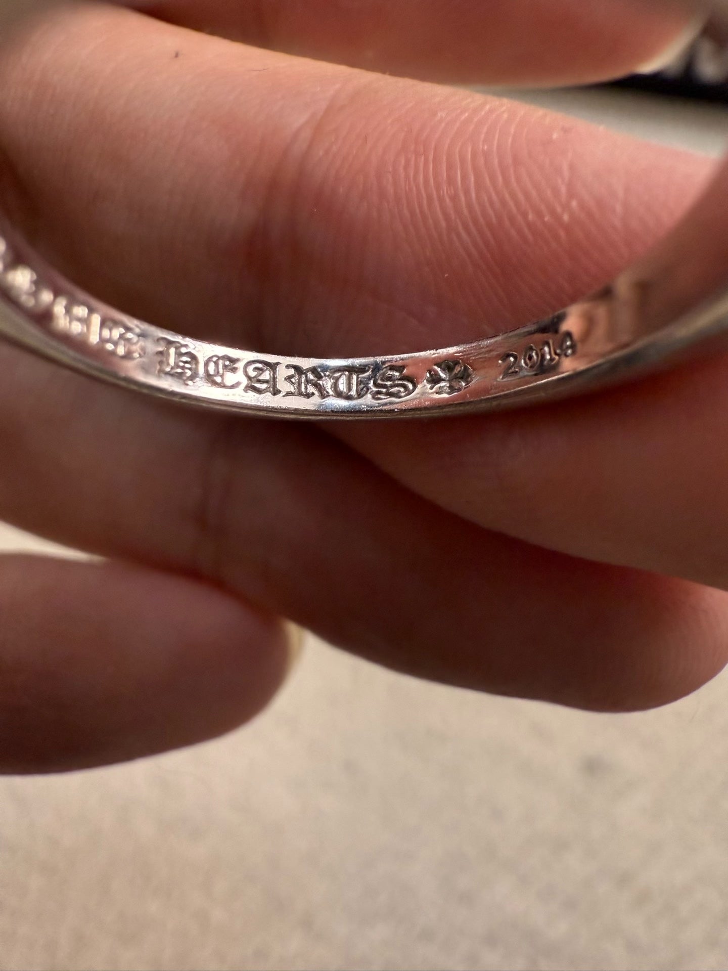 Chrome Hearts 18k White Gold Diamond Cross Ring