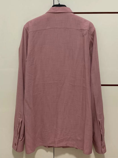 Saint Laurent SLP 14FW Pink Cuban Collar Shirt