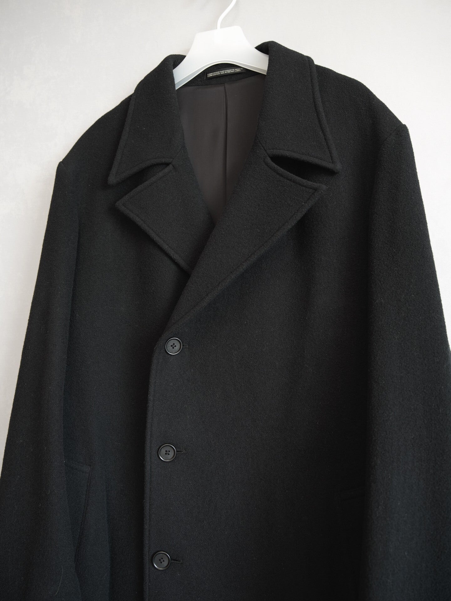 yohji yamamoto wool long coat