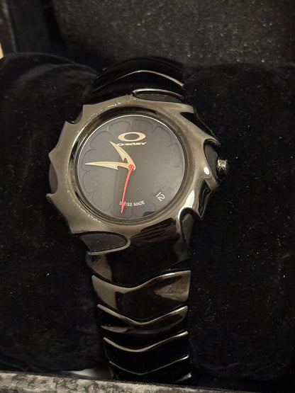 oakley blade watch with black dial