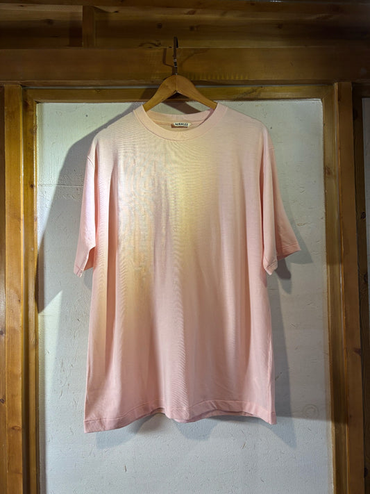 Auralee All Wool Pink Short-Sleeve Tee