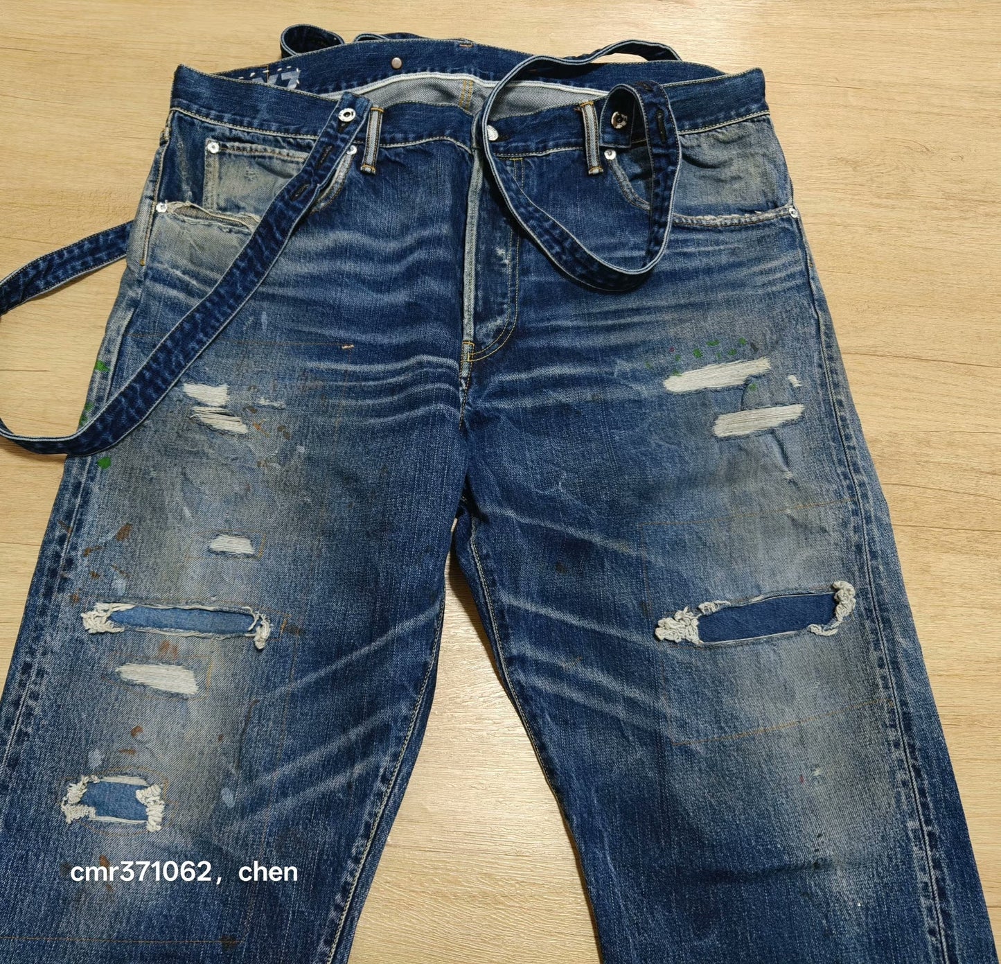 visvim TRAVAILLER BRACES DRY DENIM-7