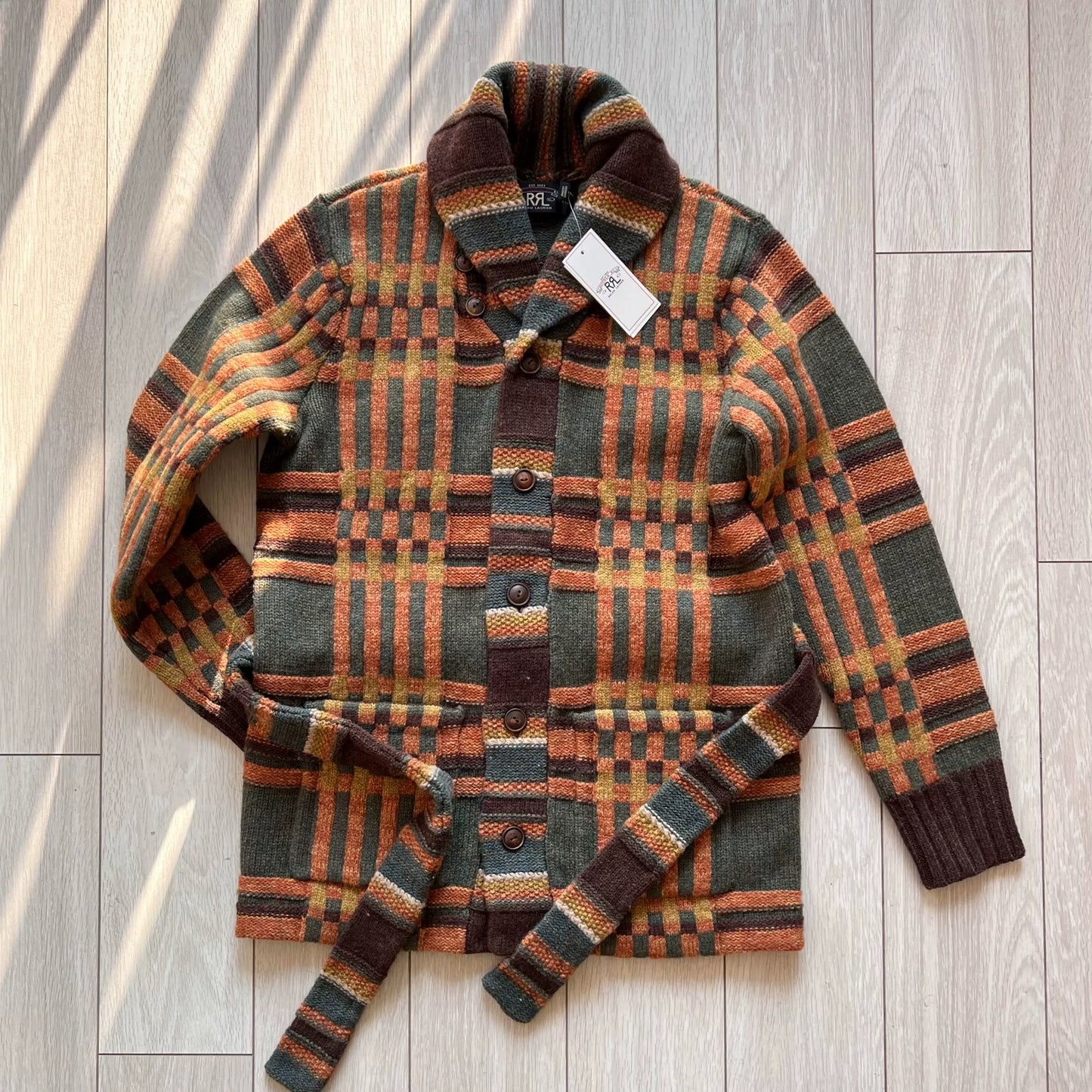 RRL Shawl Collar Navajo Wool Cardigan