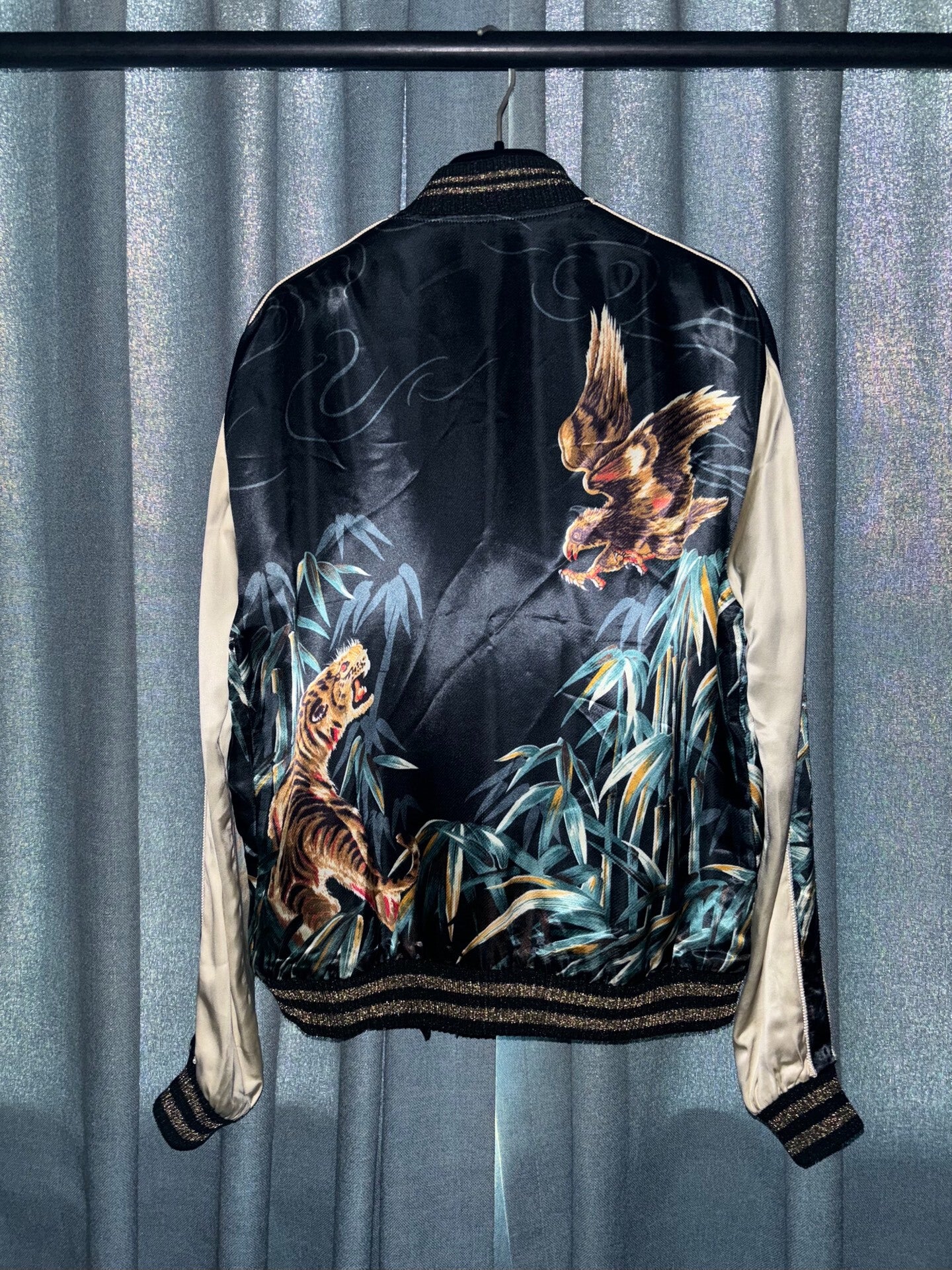 saint laurent tiger eagle bomber jacket