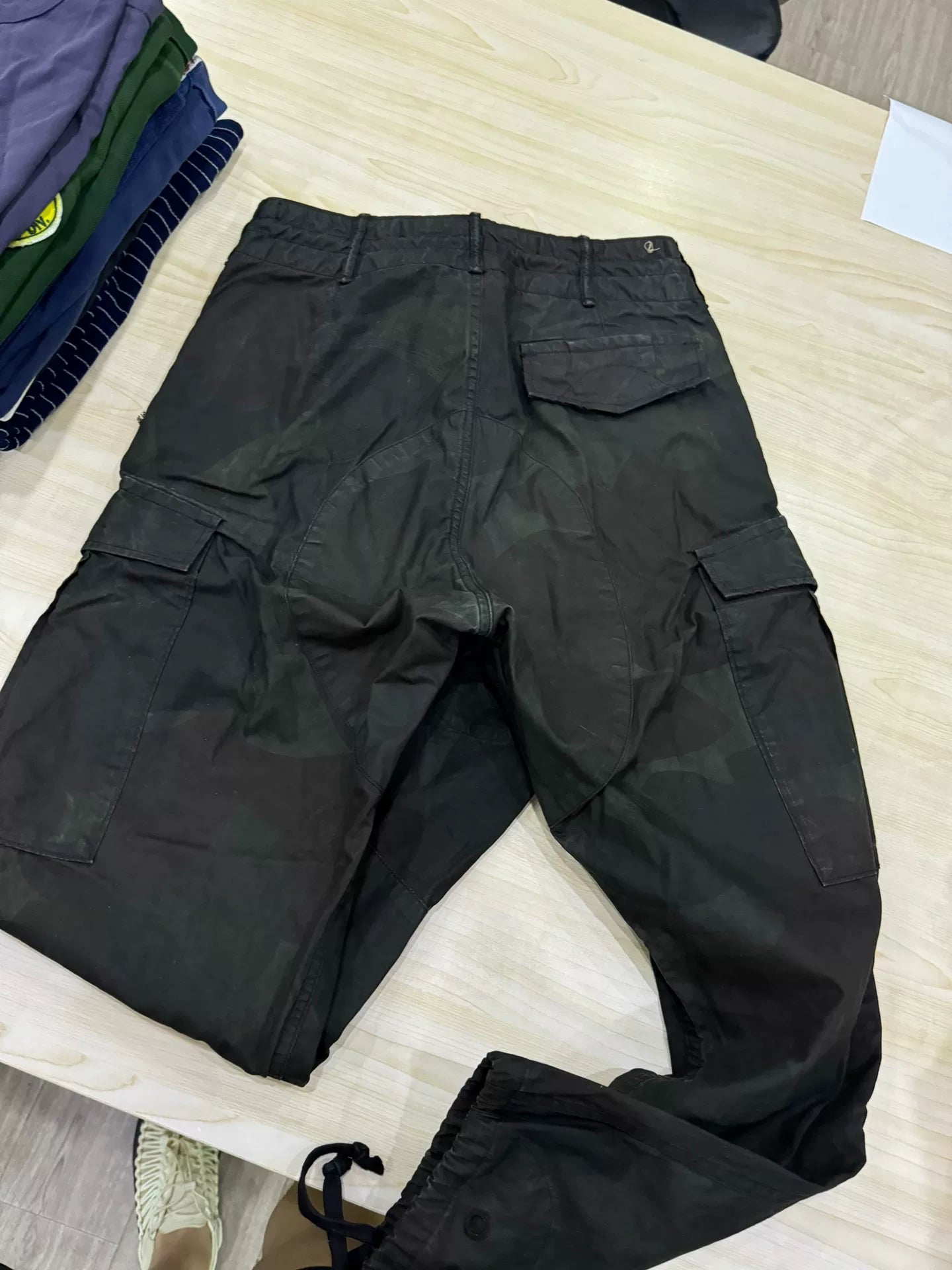 RRL Camo Cargo Pants Black Color
