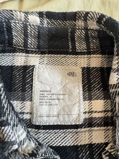Madness 24FW Black White Plaid Shirt