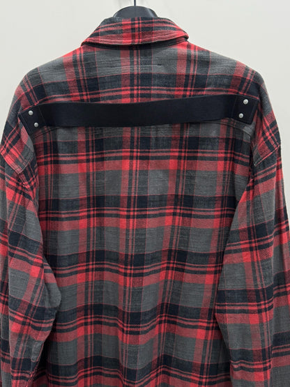Rick Owens Drkshdw Distressed Plaid Shirt