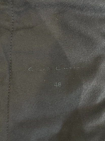 Rick Owens Fur Leather Stand-Collar Jacket