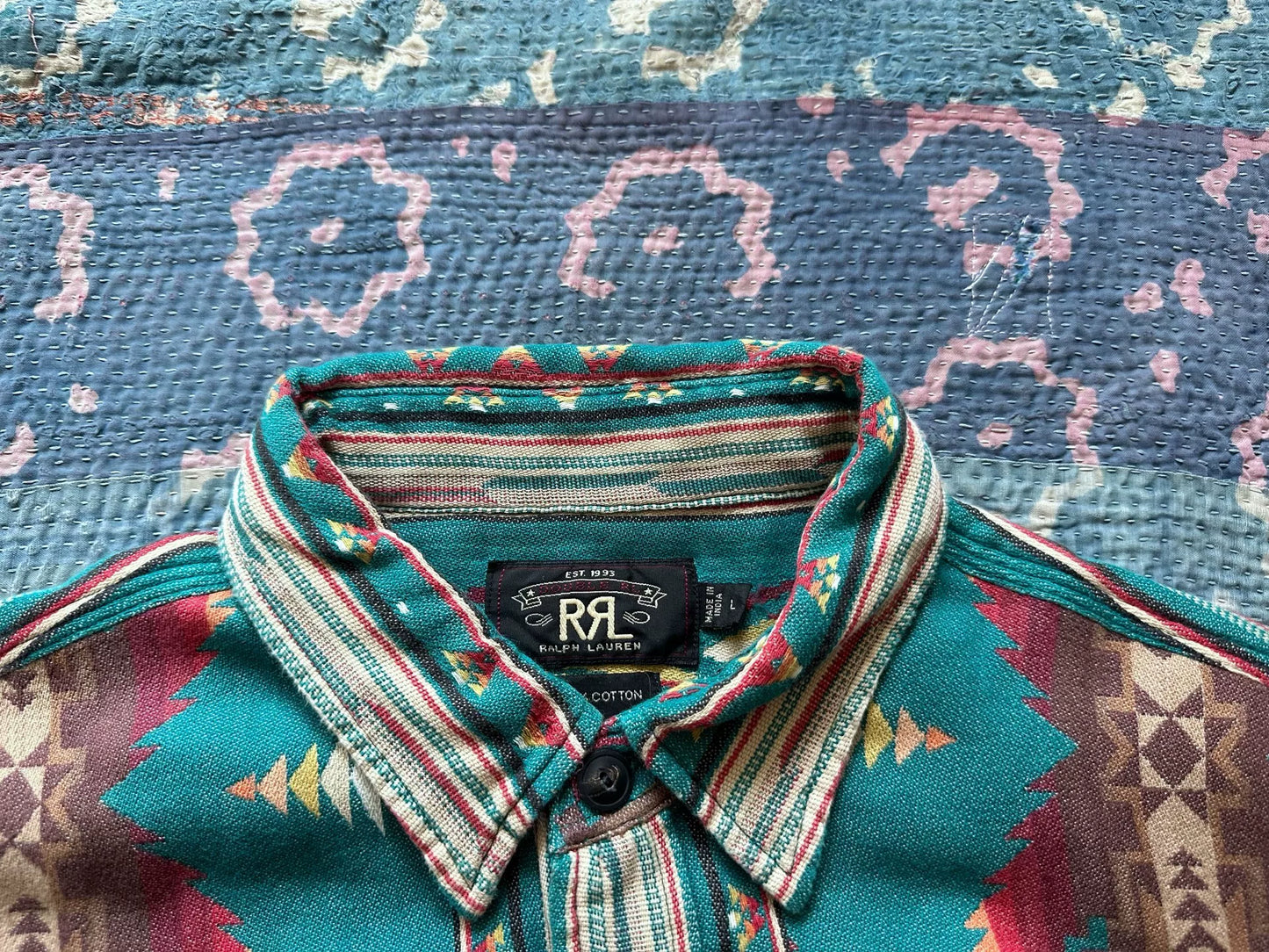 southwestern patterned long sleeve shirt