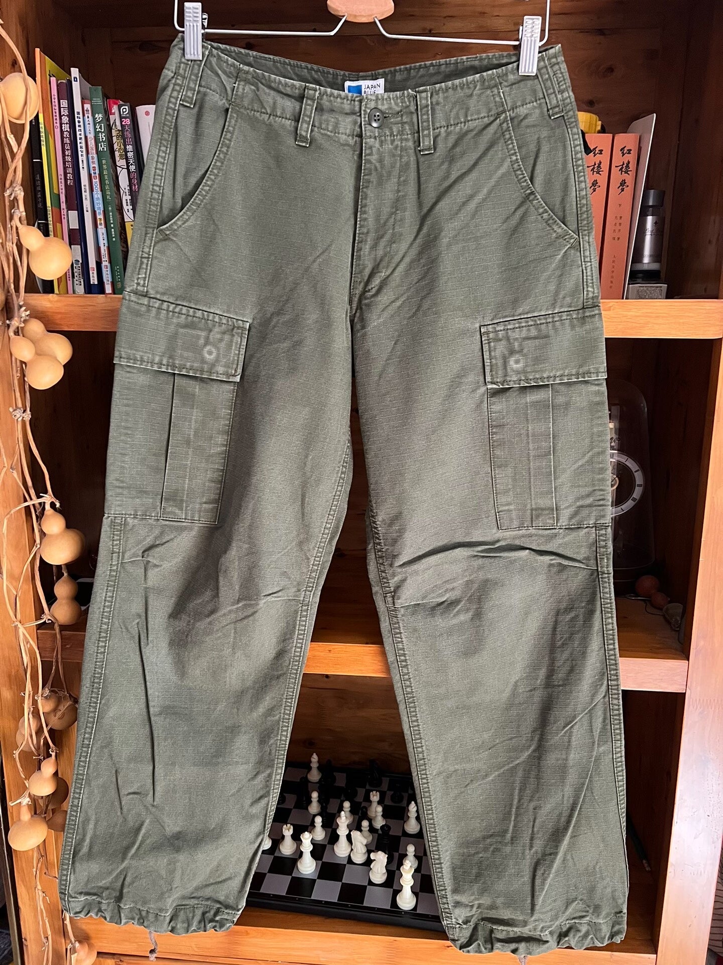 japan blue jeans military cargo pants