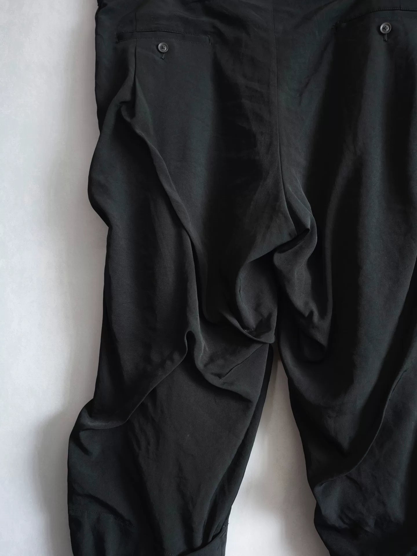 Yohji Yamamoto Irregular Pleated Trousers