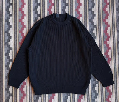 n.hoolywood crewneck knit sweater in black