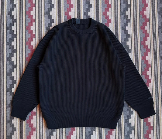 n.hoolywood crewneck knit sweater in black