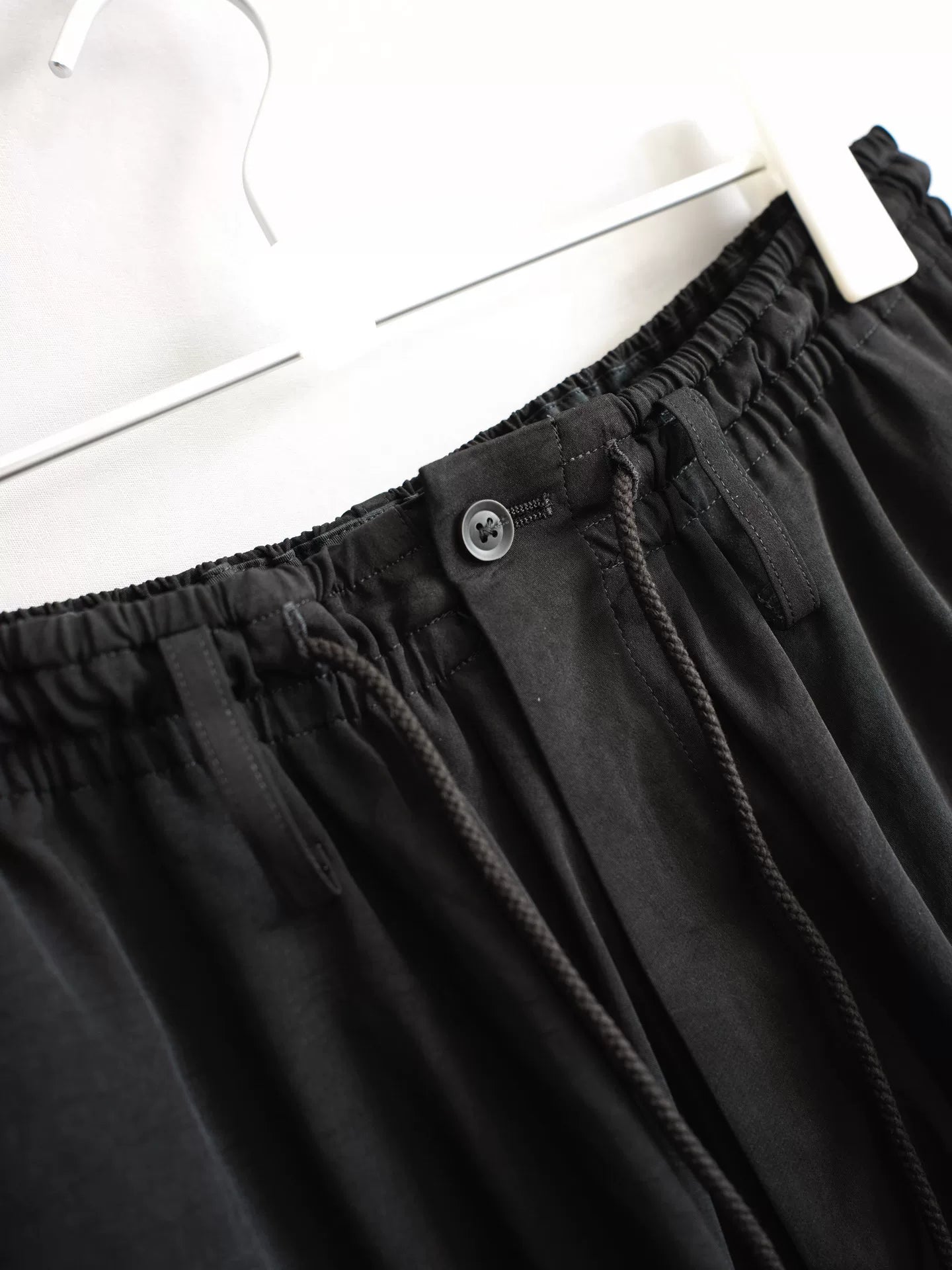 yohji yamamoto low-crotch asymmetrical pants