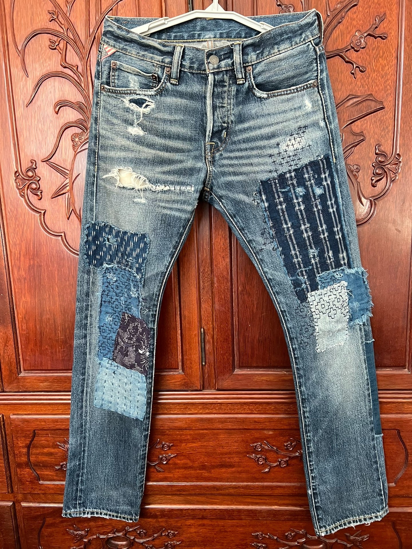 Ralph Lauren RRL Men's Patchwork Jeans