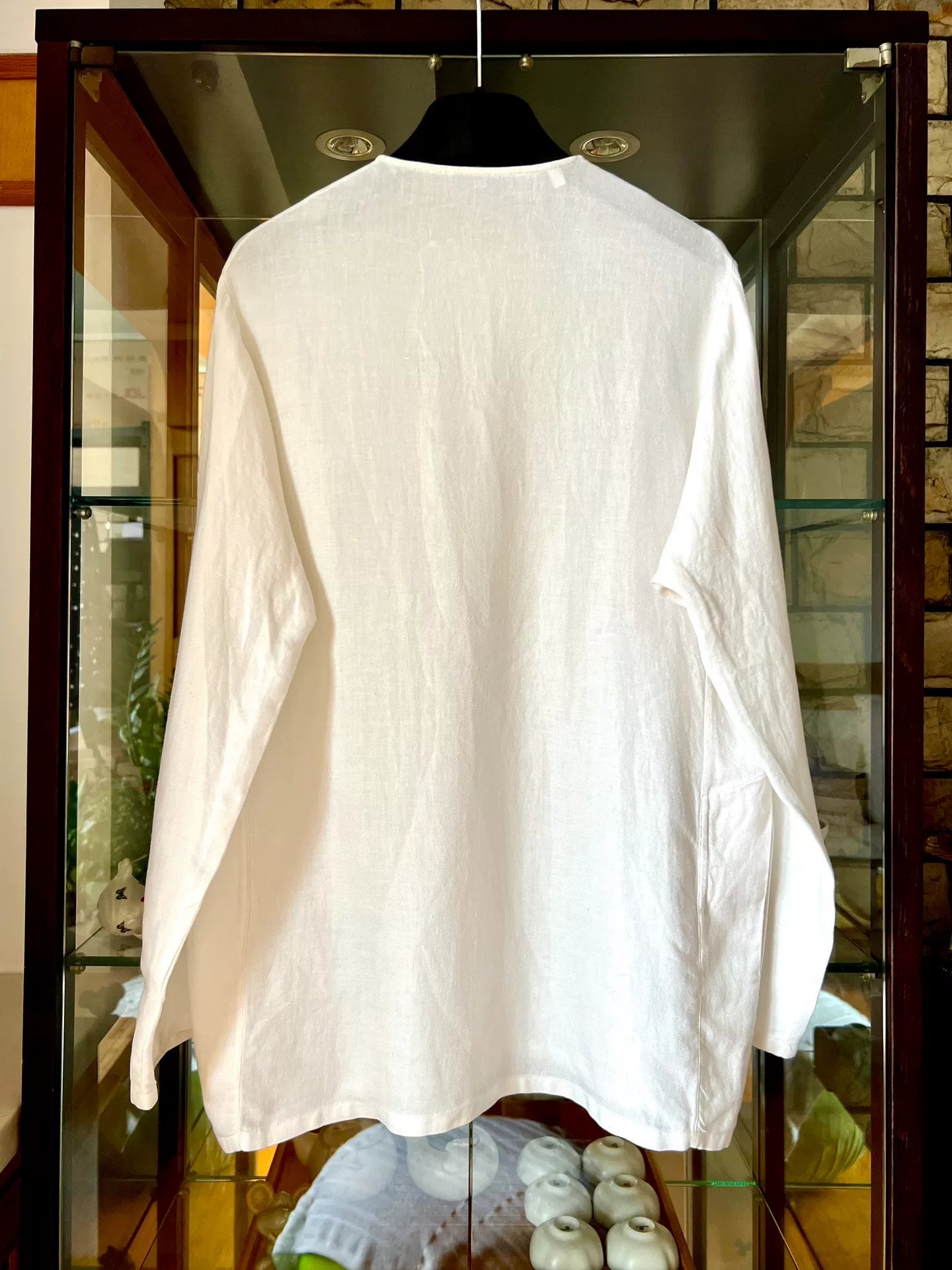 saint laurent white henley shirt 15ss collection