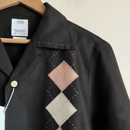 visvim KEESEY S/S Shirt with Argyle Patches