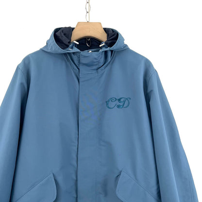 Dior x Kenny Scharf Embroidered Logo Blue Hooded Parka