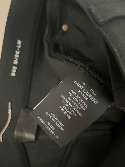 Saint Laurent D02 Slim Fit Black Jeans