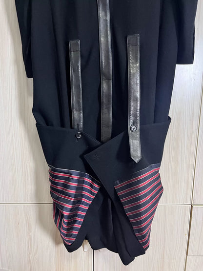 Yohji Yamamoto Black Striped Coat