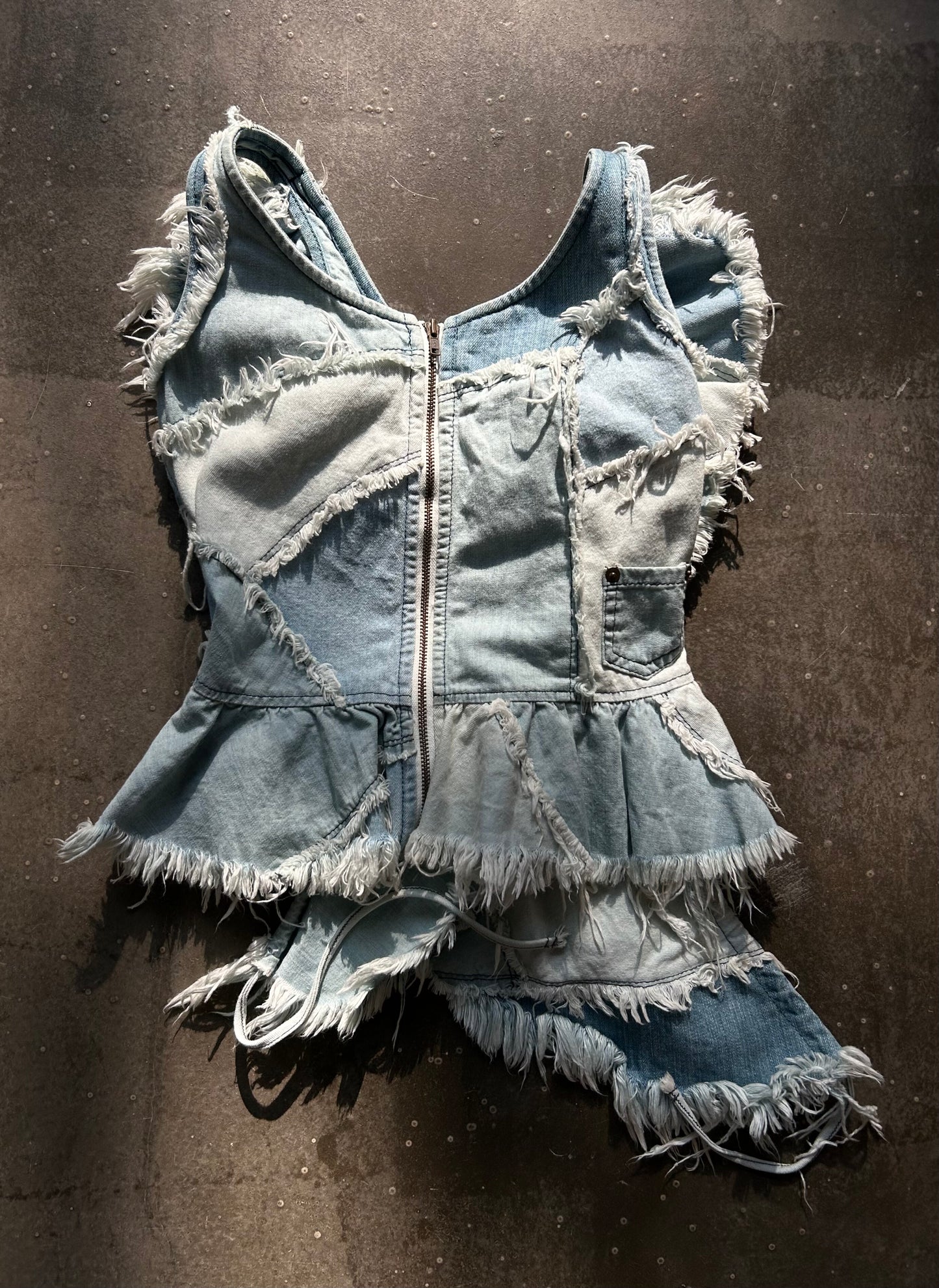 Nozomi Ishiguro Distressed Denim Vest